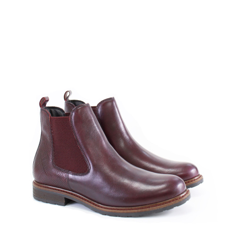 Бордовые кожаные челси TAMARIS